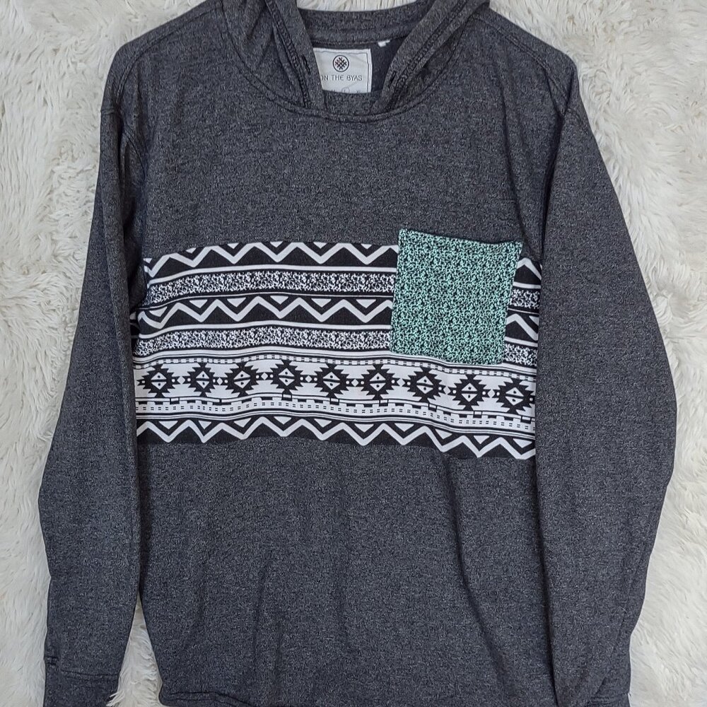 On The Byas gray hoodie with white and green detailing LW